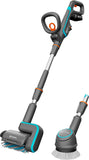 Gardena accu-multireiniger AquaBrush Universal 04/18V P4A gebruiksklare set: Accu-reiniger incl. accu, nat reinigen van terrassen in één stap, complete set (14842-20)