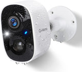 G-Homa Draadloze WiFi Bewakingscamera voor Buiten/Binnen, 1080P IP-camera met Nachtzicht in Kleur, Tweewegaudio, PIR-bewegingsdetectie, Geluidssignaal, AI-detectie, IP65 Waterdicht