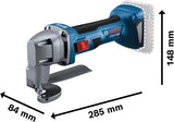 Bosch Professional accuplaatschaar GSC 18V-16 E (vermogen van 700 W, greepomtrek van 156 mm, borstelloze motortechnologie, zonder accu's en oplader, in kartonnen doos)