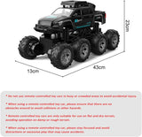 HUIOP Vrachtwagen met afstandsbediening Grote terreinwagen met 8 wielen 2,4 GHz Klimwagen 360 ° rotatie Stuntdeur kan worden geopend voor elk terrein