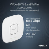 NETGEAR Insight Cloud Managed WiFi 6 AX6000 Tri-band Multi-Gig Access Point (WAX630)