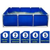 Zwembad boven de grond, opvouwbaar zwembad, 100 × 100 × 50 cm familiezwembad, zomerwaterfeest, geschikt voor kinderen, huisdieren, buiten, achtertuin 100 × 100 × 50 cm (300 x 150 x 80 cm)