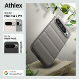 Caseology Athlex voor Google Pixel 9 / Google Pixel 9 Pro Case, [Zandsteentextuur voor antikras] Zijgreeppatronen Case Cover voor Google Pixel 9 / Pixel 9 Pro - Active Gray