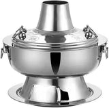 Fondue Chinese koperen hotpot, Chinese oude Beijing Hotpot echt koper Chinese buiten hete pot traditionele houtskool koperen hotpot, brons, brons, 32 cm)