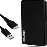 Storite Externe harde schijf 320 GB HDD USB3.0 Ultrasnelle slanke gegevensback-up opslaguitbreiding - draagbare harde schijf compatibel voor Mac, laptop, pc, Xbox, Xbox one, PS4 (zwart)