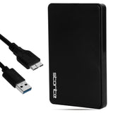 Storite Externe harde schijf 320 GB HDD USB3.0 Ultrasnelle slanke gegevensback-up opslaguitbreiding - draagbare harde schijf compatibel voor Mac, laptop, pc, Xbox, Xbox one, PS4 (zwart)