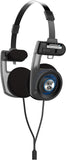 Koss Porta Pro Utility On-Ear hoofdtelefoon, afneembaar verwisselbaar snoersysteem, inklapbaar ontwerp, Stealth Grey