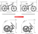 WALFREW Fiets Fiets, Mountainbike 27-speed Dual-Shock Integrated Wheel Folding Mountain Bike Fietsfiets, Sport en Entertainment(Schwarz,21)