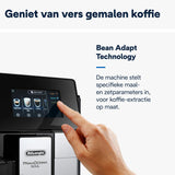 De'Longhi ECAM612.55.SB PrimaDonna Soul Volautomatische Espressomachine, 1450 W, 2 Koppen, LatteCrema-Systeem, BeanAdapt Technology, Staal en Kunststof, Zilver, Zwart