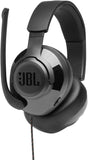 JBL Quantum 300, over ear gaming headset met opklapbare microfoon en hybride bedrading, compatibel met meerdere platforms, in zwart