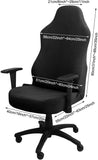 Rekbare gamestoelhoezen, ergonomische hoezen voor kantoorcomputer gamestoelen, rekbare verstelbare racestoelhoes, wasbare antislip bureaustoelbeschermer met armleuninghoes (zwart)