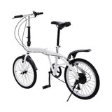 Fetcoi 20 inch vouwfietsen voor volwassenen 7 versnellingen, lichtgewicht aluminium vouwfiets, stadsfiets, dubbele V-rem, voor volwassenen en kinderen tieners, verstelbare hoogte, wit