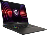 Msi Vector 17 HX A14VFG-234XES Gaminglaptop, 17 inch, 16:10 QHD+ 240 Hz (Intel Core i7-14700HX, 32 GB RAM, 1 TB SSD, RTX 4060-8 GB, zonder besturingssysteem) Cosmos Gray, Spaans QWERTY-toetsenbord