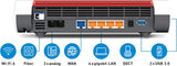 AVM FRITZ!Box 5590 Fiber Edition AON glasvezel modemrouter en MESH Master met Wi-Fi 6 tot 2400 Mbit/s (5 GHz) + 600 Mbit/s (2,4 GHz), 2,5 Gigabit LAN, 4x gigabit-LAN, 2x USB 3.0