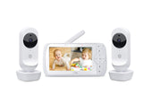 Motorola Nursery VM35-2/Ease 35-2 Babyfoon met 2 camera's, 14 cm (5,0 inch) video babymonitor display, weergave op gedeeld scherm–nachtzicht, twee-weg communicatie, wiegliedjes, zoom, kamertemperatuur