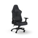 Corsair CF-9010052-WW TC100 Relaxed-gamingstoel stof geïnspireerd op racesport lendenkussen afneembaar nekkussen van traagschuim verstelbare armleuningen grijs en zwart Eén maat