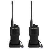 Retevis P62 Walkie Talkie Professionele, Dualband Portofoon Waterdicht IP68 Robuust, Man-Down-Alarm, 2500mAh Draagbare Walkie Talkie voor Logistiek, Beveiliging (Zwart, 2 stuks)