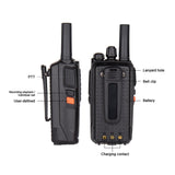 T526 Mini Walkie-talkies Draagbare Poc Talkie Radio Amateur 4G GPS Bluetooth Walkie Talkie For Politie Duidelijk Geluid