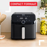 Tefal EY8558 Easy Fry Mega heteluchtfriteuse, extra grote inhoud van 7,5 L, 8 voorgeprogrammeerde programma's, compact formaat, makkelijk schoonmaken