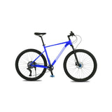 LJVJSOCY 21 inch fiets, aluminiumlegering mountainbike, 10 versnellingen voor en achter snelkoppeling, landfiets, geschikt voor transport en avontuur