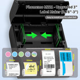 Phomemo M221 labelprinter met 3 rollen etiketten, labelmaker Bluetooth Thermo etikettenprinter voor kleding, sieraden, detailhandels, barcode en meer, compatibel met Android iOS en Windows,grijs