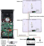 4 Appartement Bus 2 Lijn Video Deurbel Intercom Systeem 7 Inch Elektronische Deurslot Home