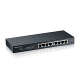 Zyxel 8-poorts Gigabit Switch | Smart Managed | Desktop/Rackmontage en ventilatorloos ontwerp | VLAN, IGMP, QoS [GS1900-8]