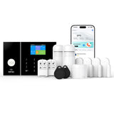 Wifi-Smart-alarmkits voor thuis, draadloos GSM-thuisalarmsysteem met sirene, PIR-bewegingsmelder, afstandsbedieningen, raam-/deursensor, ondersteuning voor 2G SMS push/APP-verbindingsalarm