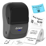 CLABEL Bluetooth labelprinter zelfklevend: 221B mini thermo-labelapparaat draagbaar barcode-labelprinter compatibel met iOS en Android labelprinter voor adres thuis kantoor(Grijs+Zwart)