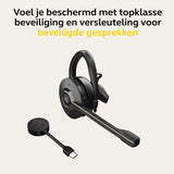 Jabra Engage 55 convertible draadloze headset met oorhaak, hoofdband, nekband, Link 400 USB-C DECT adapter, noise cancelling microfoon - MS Teams gecertificeerd, werkt met andere platformen - zwart