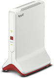 AVM FRITZ!Repeater 6000 International Multiroom MESH Wi-Fi 6 (WLAN AX) unit met drie radio-eenheden: 2 x tot 2.400 Mbit/s (5 GHz) en 1x tot 1.200 Mbit/s (2,4 GHz) + 2,5-Gigabit-LAN