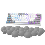 ATTACK SHARK Cloud Polssteun, Antislip Ergonomische Polssteun, Toetsenbord Polssteun, Bureau Hand Polssteun voor TKL/87 Toetsen/106 Toetsen Gaming Mechanisch Toetsenbord Handsteun -Grijs