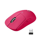 Logitech G PRO X SUPERLIGHT Draadloze Gaming-Muis, Lichtgewicht 63g, HERO 25K Sensor, 25.600 DPI, 5 Programmeerbare Knoppen, Lange Batterijduur, On-Board Geheugen, Voor Esports, PC / Mac - Magenta