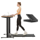 Walkingpad Z1 loopband inklapbaar, walking pad 121 * 40 cm met APP afstandsbediening en LED scherm, opvouwbaar loopband voor thuis bureau 1-6km/u