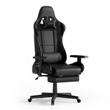 GAME HERO Winner X1 Gamingstoel Limited Edition - Met voetensteun, verstelbare rugleuning & armleuningen - Premium ergonomische bureaustoel voor gamers - Belastbaar tot 125kg - PU leer - Zwart