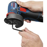 Bosch Professional 12V System haakse accuslijpmachine GWS 12V-76 (incl. 2x 2,0Ah accu, 5-delige (door)slijpschijvenset, in tas)