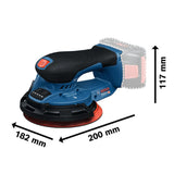 Bosch Professional 18V System accuschuurmachine GEX 18V-150-3 (incl. 1 x schuurpapier, 1 x stofbox, 1 x beschermring, zonder accu/oplader)