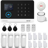 PGST Alarminstallatie huis 22 stuks, 4 G/wifi (2,4 GHz) smart alarmsysteem met voor thuisbeveiliging, real-time app push, willekeurig uitbreidbaar - werkt met Alexa, voor deur, raam, camper, woning,