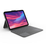 Logitech Combo Touch-hoes met afneembaar toetsenbord voor iPad (7e, 8e, 9e en 10e generatie en iPadOS 13.4 of hoger), PAN Nordic-ontwerp, grafietkleur