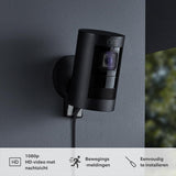 Ring Stick Up Cam Elite, HD-beveiligingscamera met tweeweg-audio, zwart