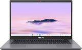 ASUS Chromebook Plus CX34 Laptop, 14 inch FHD ontspiegeld IPS display, Intel Core i3-1215U, 8 GB RAM, 128 GB UFS, Intel UHD, ChromeOS, QWERTZ toetsenbord, grijs, gratis Google Pixel Buds