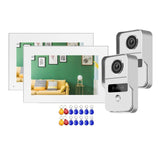 Draadloze deurbel Wifi Draadloze Video Intercom For Thuis Smart Video Deurtelefoon Deurbel Camera 7 Inch Touch Screen Monitor 1080P Paneel voor het Thuisschoolkantoor (Size : 2 Monitors 2 Panels Add