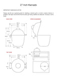 YNNI 27.5" GEEL XXL Chip Feeder Kamado Bundel Oven BBQ Grill Extra inc Trolley TQTT27YL