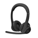 Logitech Zone 300 Draadloze Bluetooth-headset met ruisonderdrukkende microfoon, compatibel met Windows, Mac, Chrome, Linux, iOS, iPadOS, Android, zwart