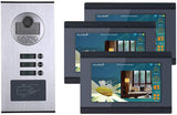 3 Appartement/Home Video Deurbel Intercom Systeem 7-inch Wired WiFi RFID IR-CUT HD 1000TVL CAMERA