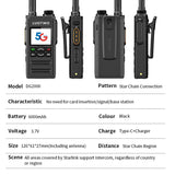 LUOTWO V1-DG2000 Nationale Intercom Walkie Talkie Ondersteuning WiFi Bluetooth Lange Range Radio IP67 Waterdichte Type-C Oplaadbare Handheld GPS Transceiver