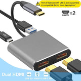 n/a USB Type C Laptop Docking Station Dual Dual Screen Display USB 3.0 Hub Adapter Dock