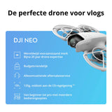 DJI Neo Fly More Combo, Mini drone met 4K UHD-camera voor volwassenen, een zelf-vliegende drone van 135 g die u volgt, opstijgen vanaf uw palm, onderwerp volgen, met RC-N3 en 3 batterijen