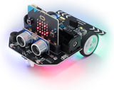 Freenove Micro:Rover Kit for BBC micro:bit (V2 Included), Obstacle Avoidance, Light-tracing, Line-tracking, Remote Control, Playing melody, Colorful lights, Rich Projects, Blocks and Python Code