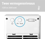 Stadler Form ventilatorkachel Anna met temperatuurbeheersing, 2 verwarmingsniveaus (1200/2000W) en kantelbeveiliging, voor kamers tot 25m2, zwart